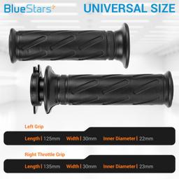 [Lifetime Warranty] 57110-29G02-291 & 57211-22D02-291 Motorcycle Hand Grips - Compatible with Suzuki GSX-R600 GSX-R750 GSX-R1000 AN400 SV650 DL650 TU250X - Nonslip Comfortable Durable Rubber thumbnail 5