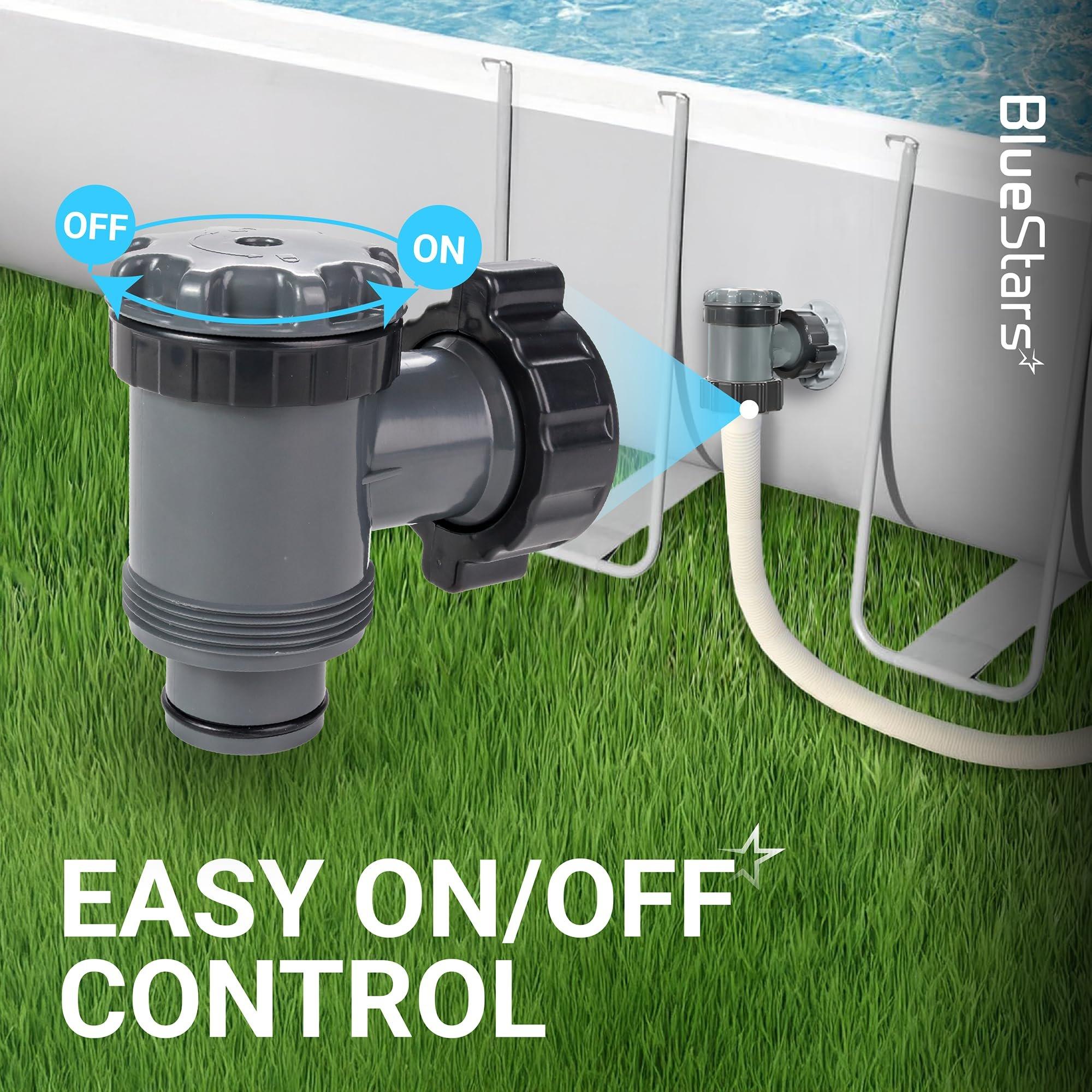 [Lifetime Warranty] Plunger Valve for Intex Pool, 38mm Pool Pump Plunger Valve Connection, 1.5 Inch On Off 1 1/2" Above Ground Filter Replacement, 1.5" Hose Support, Fits 1500 2500 4000 GPH Drain Pump image 6