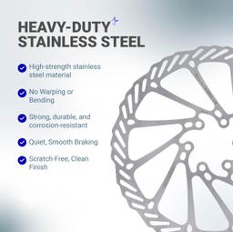 [Lifetime Warranty] 180mm Disc Brake Rotor Stainless Steel Bike Disc Brake Rotor with 6 Bolts - Fit for Road Bike Mountain Bike MTB BMX thumbnail 4