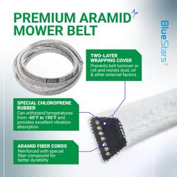 [Lifetime Warranty] 954-05078 Deck Belt Replacement for Cub Cadet 50-inch Deck ZT1 50 RZT 490-501-C070 Troy Bilt Mustang 754-05078 490-501-M070 Craftsman Z550 Z5600 Zero-Turn Mowers | 5/8 x 143.5 thumbnail 5