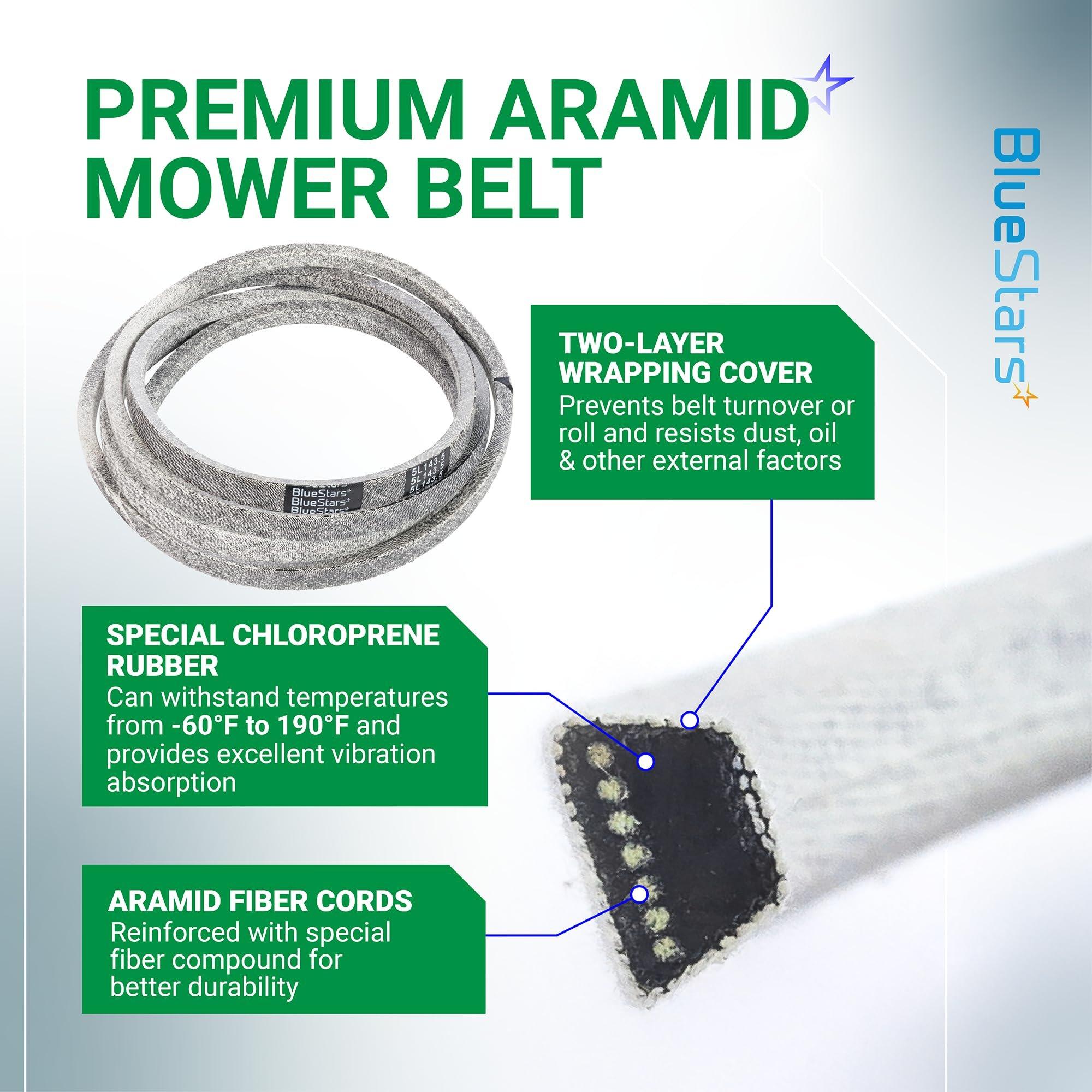 [Lifetime Warranty] 954-05078 Deck Belt Replacement for Cub Cadet 50-inch Deck ZT1 50 RZT 490-501-C070 Troy Bilt Mustang 754-05078 490-501-M070 Craftsman Z550 Z5600 Zero-Turn Mowers | 5/8 x 143.5 image 5