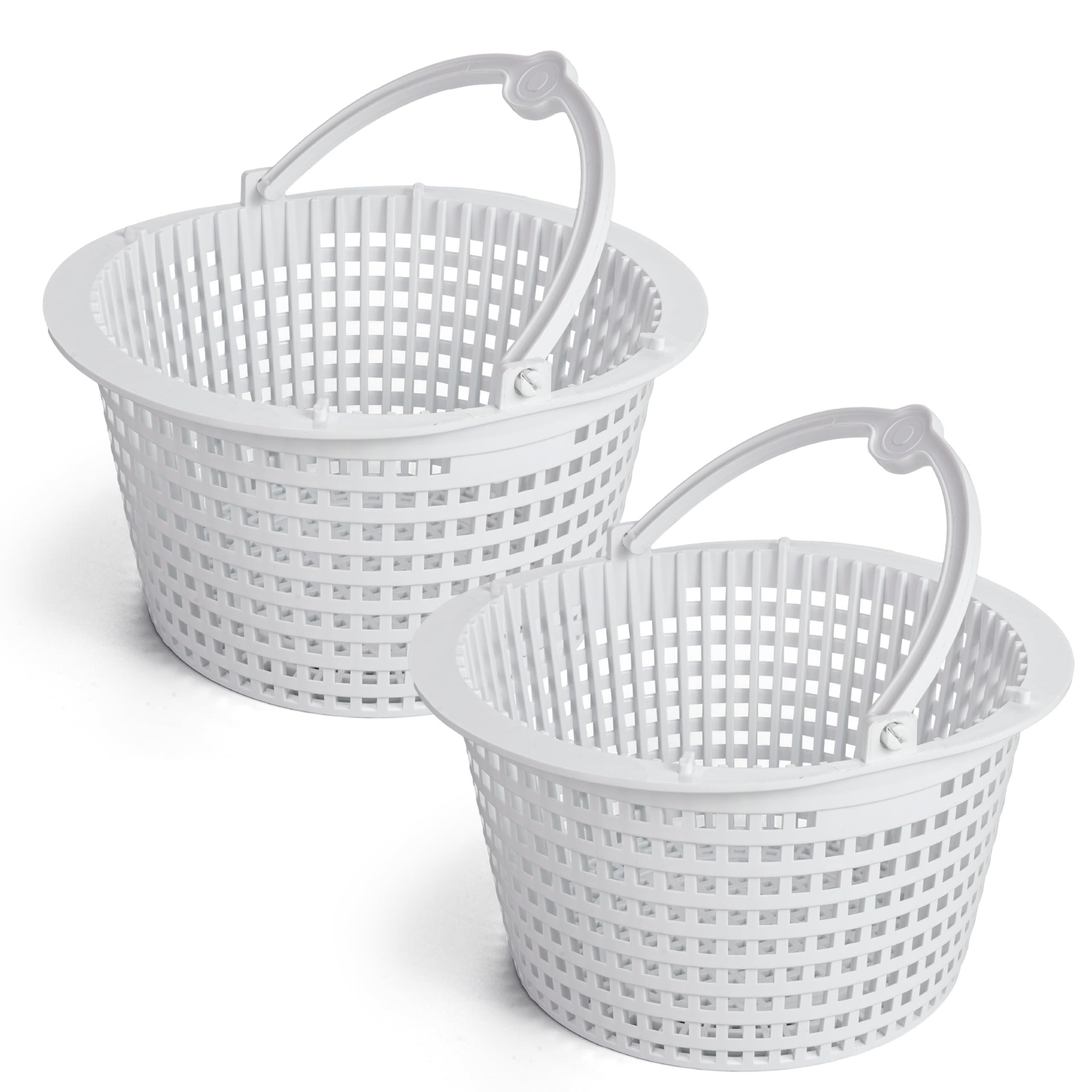 [Lifetime Warranty] SPX1091C Skimmer Basket with Handle for Hayward Automatic Skimmers SP1091WM SP1091LX, Dyna-Skim Pool Filter Strainer Basket Replacement, fits Pentair HydroSkim 513330 - Pack of 2 image 0