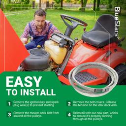[Lifetime Warranty] 174368 Mower Deck Belt - for 48-inch Husqvarna, AYP, Poulan, Jonsered - Replaces 532174368, 532 17 43-68, 33907, PP13007, 532180483 | 5-8” x 90” thumbnail 9