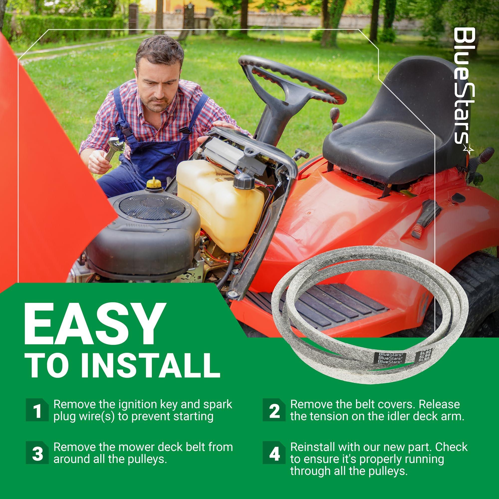 [Lifetime Warranty] 174368 Mower Deck Belt - for 48-inch Husqvarna, AYP, Poulan, Jonsered - Replaces 532174368, 532 17 43-68, 33907, PP13007, 532180483 | 5-8” x 90” image 9