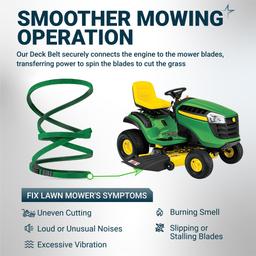 [Upgraded Grip120] BlueStars M126536 Mower Deck Belt for 38" and 42C Deck J-Deere LT133 LT150 LT155 LT160 LT166 LT180 Cub Cadet Lawn Mowers - Replaces 01005375 01005375P Aramid Cord 1/2" x 114.2" thumbnail 7