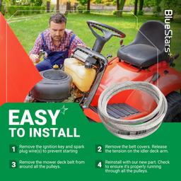 [Lifetime Warranty] 522795901 Deck Belt - Replacement for Husqvarna MZ61 LZ25 CD48 BZ27 Dixon Ultra 61 RedMax CZT61 967277502 967277502-01 967277501 - Replace 539104335 Lawn Mower | 5/8” x 163.5'' thumbnail 9