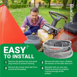 [Lifetime Warranty] 954-04153 Deck Belt - for 46-inch Cub Cadet LT1045 LT1046 i1046 Z-Force S46 - Replaces 754-04153 954-04153A 754-04153A OCC-754-04153 Lawn Mower | 1/2” x 122” thumbnail 9