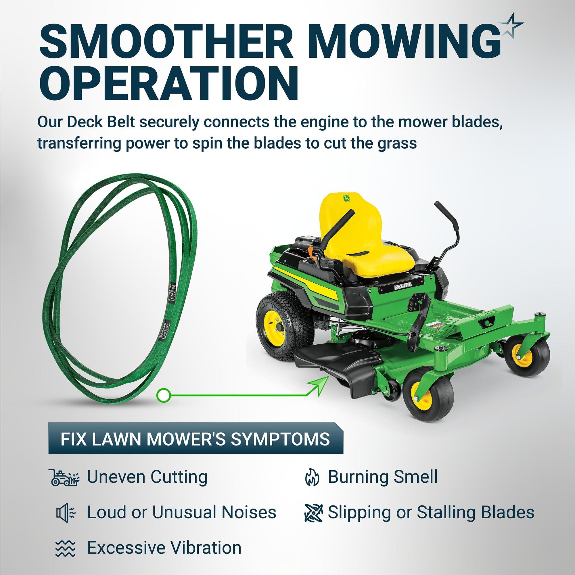 [Lifetime Warranty] [Upgraded Grip120] GX26422 Mower Deck Belt - Compatible with John Deere Z355E Z375R Z325E Z355R Z330M Z330R Z365R ZTrak Zero Turn Mowers | 1/2" x 145.65" image 8