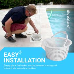 [Lifetime Warranty] SPX1091C Skimmer Basket with Handle for Hayward Automatic Skimmers SP1091WM SP1091LX, Dyna-Skim Pool Filter Strainer Basket Replacement, fits Pentair HydroSkim 513330 - Pack of 2 thumbnail 5