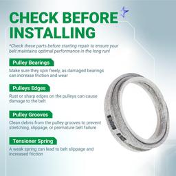 [Lifetime Warranty] 754-0642 Deck Belt - for 54-inch Deck Cub Cadet GT1554 LT1554 SLTX1054 SLT1554 LGT1054 MTD Troy-Bilt Toro - Replace 954-0642 112-0933 784322 Lawn Mower | 5/8” x 138” thumbnail 8