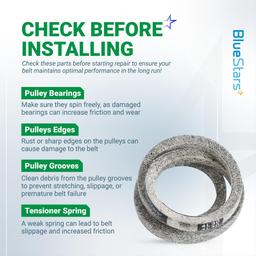 [Lifetime Warranty] 4L-300 Drive Belt - Compatible with McLane Edge Trimming Machine, Replacement for Mclane Edger Lawn Mower 30-inch 2058 Drive Belt | 1/2" x 30" thumbnail 7