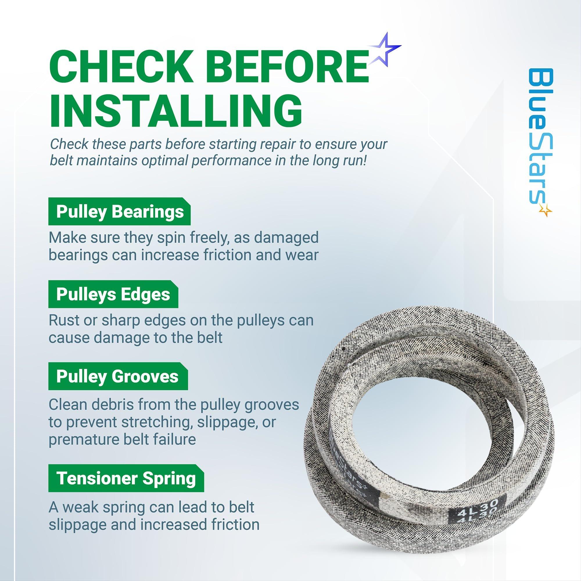 [Lifetime Warranty] 4L-300 Drive Belt - Compatible with McLane Edge Trimming Machine, Replacement for Mclane Edger Lawn Mower 30-inch 2058 Drive Belt | 1/2" x 30" image 7