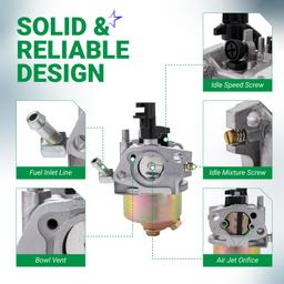 [Lifetime Warranty] 951-12785 Carburetor Kit - Compatible with Troy Bilt Tiller Super Bronco Rototiller 208cc Cub Cadet RT65 751-12785 C46540 46515 Generator Troy Bilt OHV 208CC 212CC Engine Parts thumbnail 6