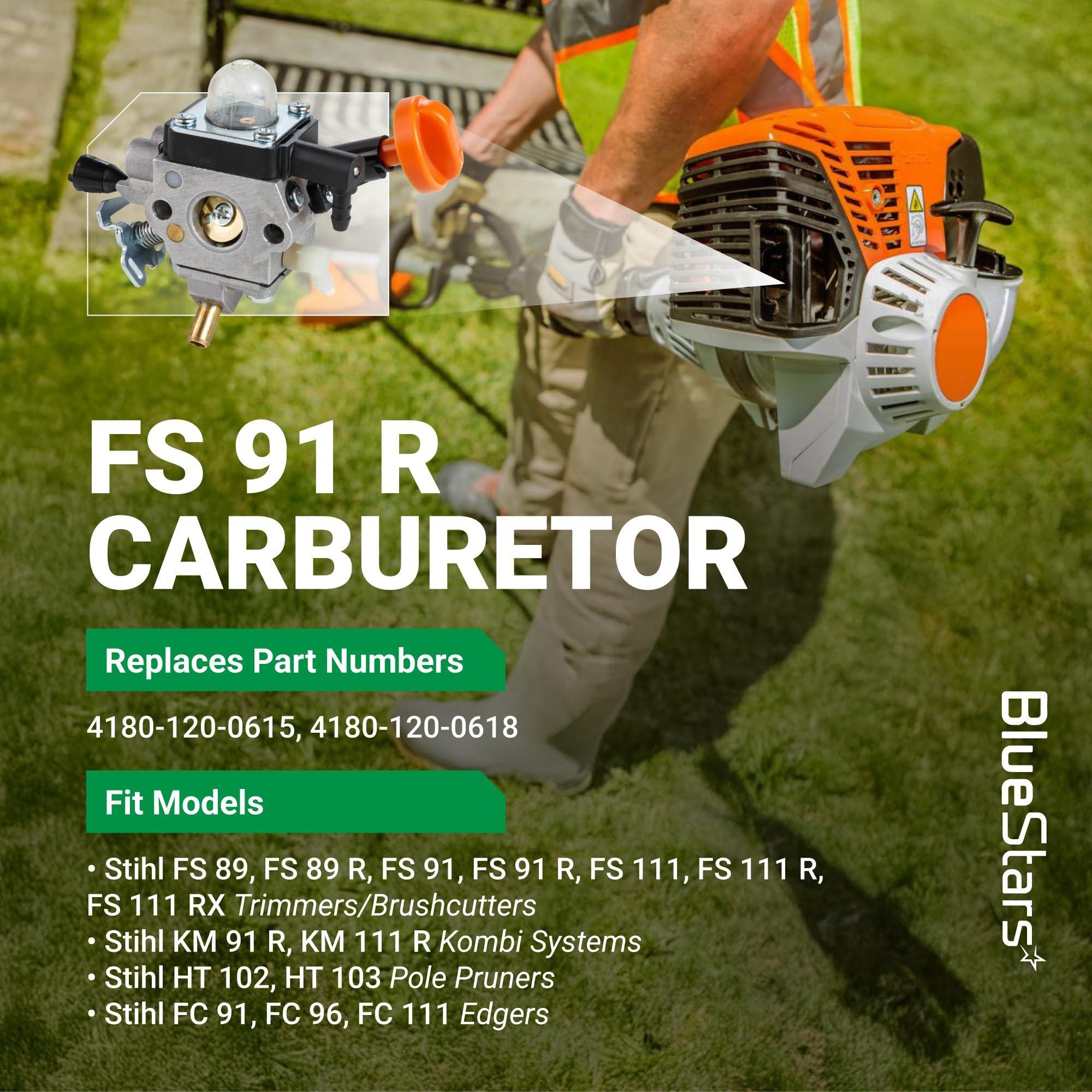 [Lifetime Warranty] FS 91 R Trimmer Carburetor Kit - Compatible with STIHL FS91R FS91 FC91 FS111 FC111 KM91R KM111R HT102 FC96 Trimmer Brushcutter 4180-120-0615 Carb image 4