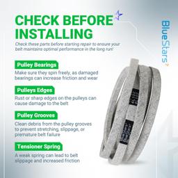 [Lifetime Warranty] M110978 Mower Drive Belt - for John Deere LX176 LX188 LX178 LX172 LX173 LX186 - Replaces 22431-V09-A01 Honda | 102" x 0.5" thumbnail 6