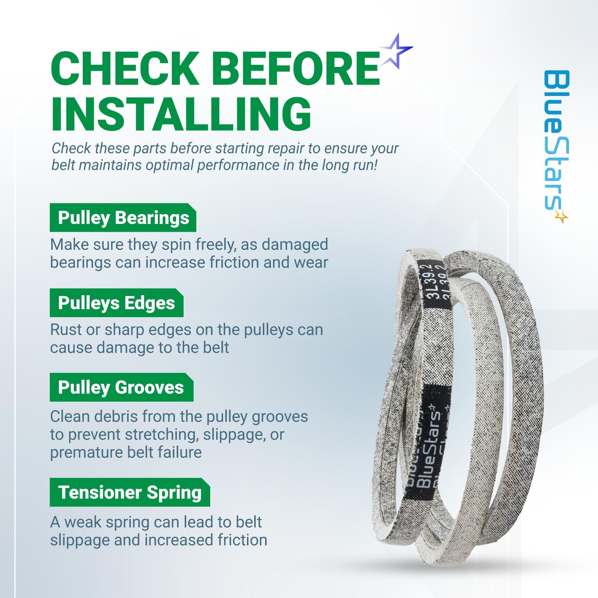 [Lifetime Warranty] 22431-VR8-N03 Drive Belt for Honda 21 Inch Walk-Behind Mowers HRN216 Series HRN216VKA HRN216VKAA HRN216VLA HRN216VLAA HRN216VYA Lawn Mower | 3/8" x 39.2" image 8