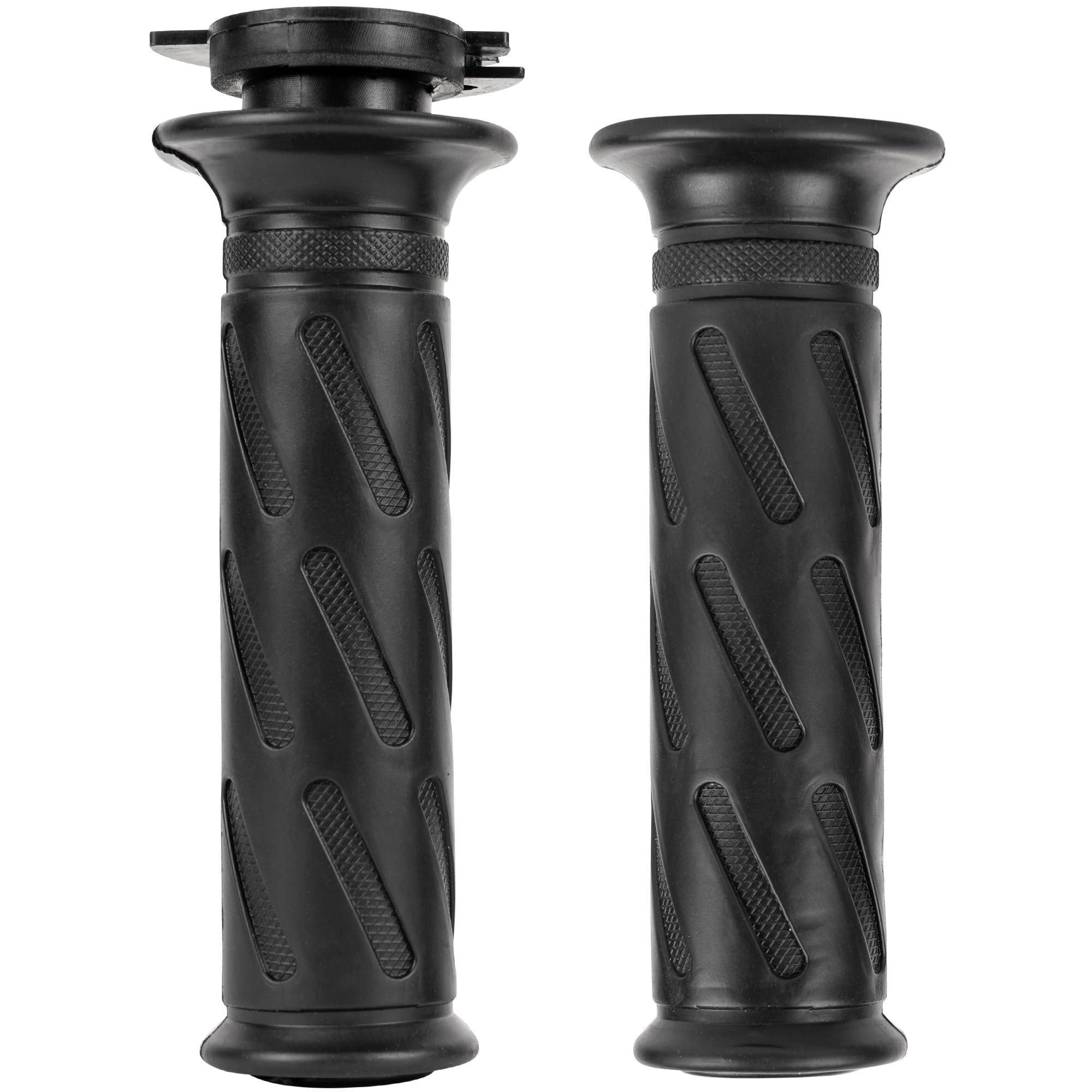 [Lifetime Warranty] 57110-29G02-291 & 57211-22D02-291 Motorcycle Hand Grips - Compatible with Suzuki GSX-R600 GSX-R750 GSX-R1000 AN400 SV650 DL650 TU250X - Nonslip Comfortable Durable Rubber image 0