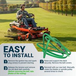 [Lifetime Warranty] [Upgraded Grip120] 07200023 Deck Belt - for 52 Inch Deck Ariens Ikon X, Ikon XD, Zoom, Zoom XL, Gravely ZT X & ZTXL 52" Deck Belt - Replaces Exmark/Toro 130-0843 | 1/2" x 145.5" thumbnail 8