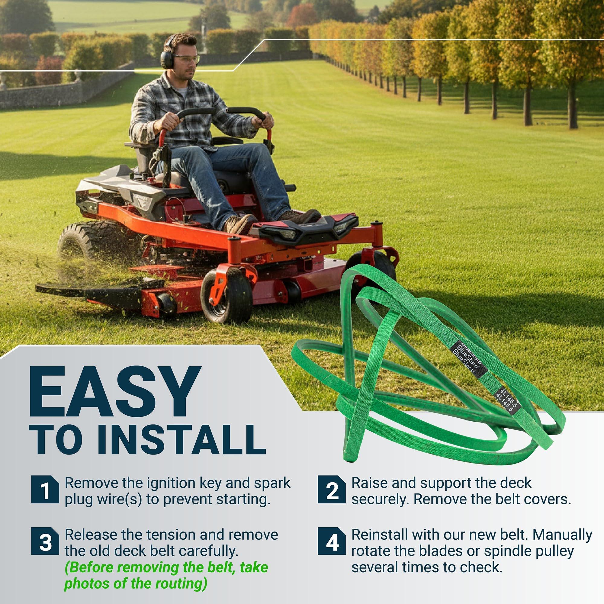 [Lifetime Warranty] [Upgraded Grip120] 07200023 Deck Belt - for 52 Inch Deck Ariens Ikon X, Ikon XD, Zoom, Zoom XL, Gravely ZT X & ZTXL 52" Deck Belt - Replaces Exmark/Toro 130-0843 | 1/2" x 145.5" image 8