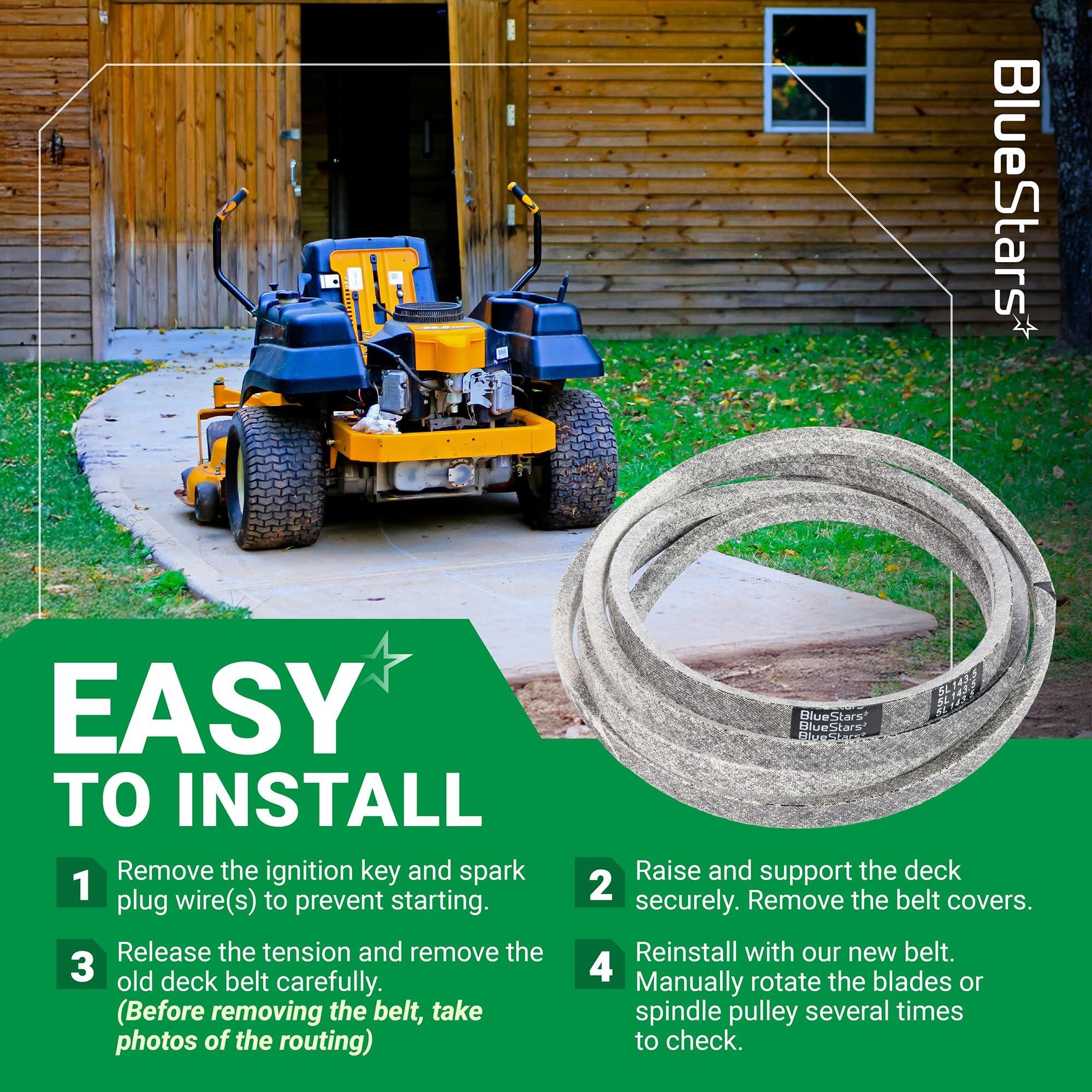 [Lifetime Warranty] 954-05078 Deck Belt Replacement for Cub Cadet 50-inch Deck ZT1 50 RZT 490-501-C070 Troy Bilt Mustang 754-05078 490-501-M070 Craftsman Z550 Z5600 Zero-Turn Mowers | 5/8 x 143.5 image 9