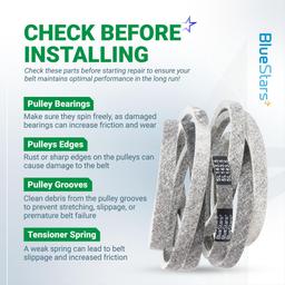 [Lifetime Warranty] 954-05078 Deck Belt Replacement for Cub Cadet 50-inch Deck ZT1 50 RZT 490-501-C070 Troy Bilt Mustang 754-05078 490-501-M070 Craftsman Z550 Z5600 Zero-Turn Mowers | 5/8 x 143.5 thumbnail 8