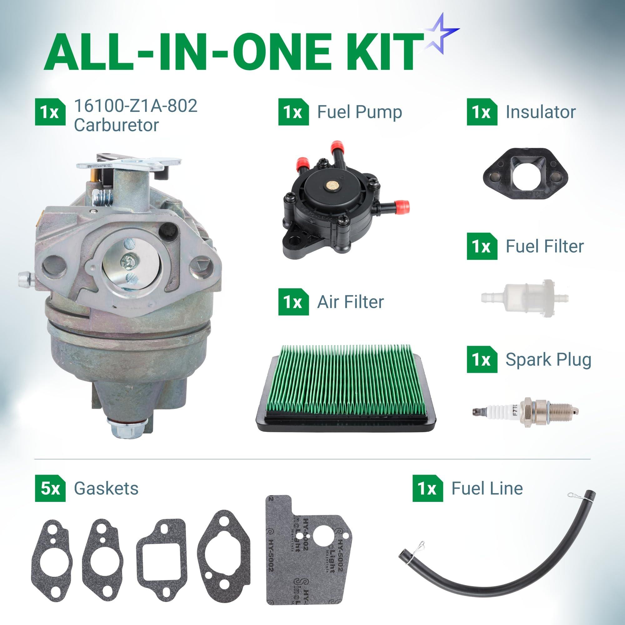 [Lifetime Warranty] 16100-Z1A-802 16100-Z1A-003 Carburetor - Fits for Honda GC160 GC190 GC190A GC190LA Pressure Washer Motor with Honda GC190 Engine - Replaces 16100-Z0J-013 16100-Z0J-003 16100-Z1A-801 image 1