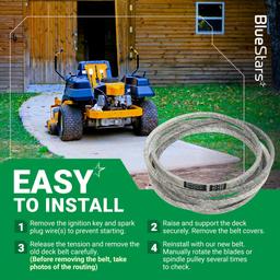 [Lifetime Warranty] 592951801 Deck Belt - for 54-inch Deck Husqvarna Z254F Zero-Turn Mowers RedMax RZT54 Zero Turn 54" Deck Mowers - Replaces 582236401 | 1/2" x 152'' thumbnail 9
