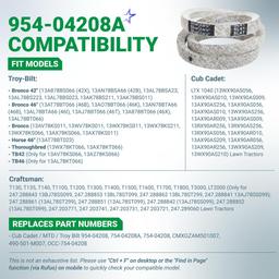 [Lifetime Warranty] 954-04208A Upper Drive Belt Replacement for Cub Cadet LTX1040 MTD Troy Bilt Craftsman T130 T1200 Riding Lawn Mower 954-04208 754-04208A 754-04208 | 41" x 5/8" thumbnail 2