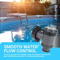 [Lifetime Warranty] Plunger Valve for Intex Pool, 38mm Pool Pump Plunger Valve Connection, 1.5 Inch On Off 1 1/2" Above Ground Filter Replacement, 1.5" Hose Support, Fits 1500 2500 4000 GPH Drain Pump thumbnail 5