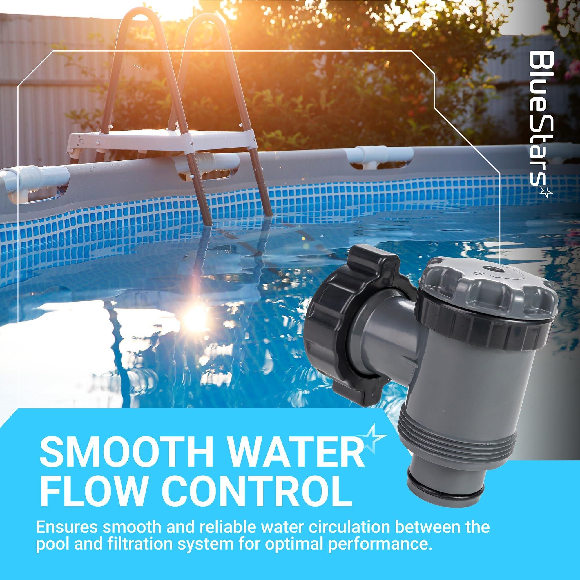 [Lifetime Warranty] Plunger Valve for Intex Pool, 38mm Pool Pump Plunger Valve Connection, 1.5 Inch On Off 1 1/2" Above Ground Filter Replacement, 1.5" Hose Support, Fits 1500 2500 4000 GPH Drain Pump image 5