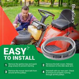 [Lifetime Warranty] 754-04062 954-04062 Deck Belt - for 38-inch MTD Troy Bilt Bolens 13AM762F765 13AM761F065 Yard Machines 13AC762F729 Murray M1338 Huskee 13A276LF031 Lawn Mower | 1/2" x 77.5" thumbnail 10