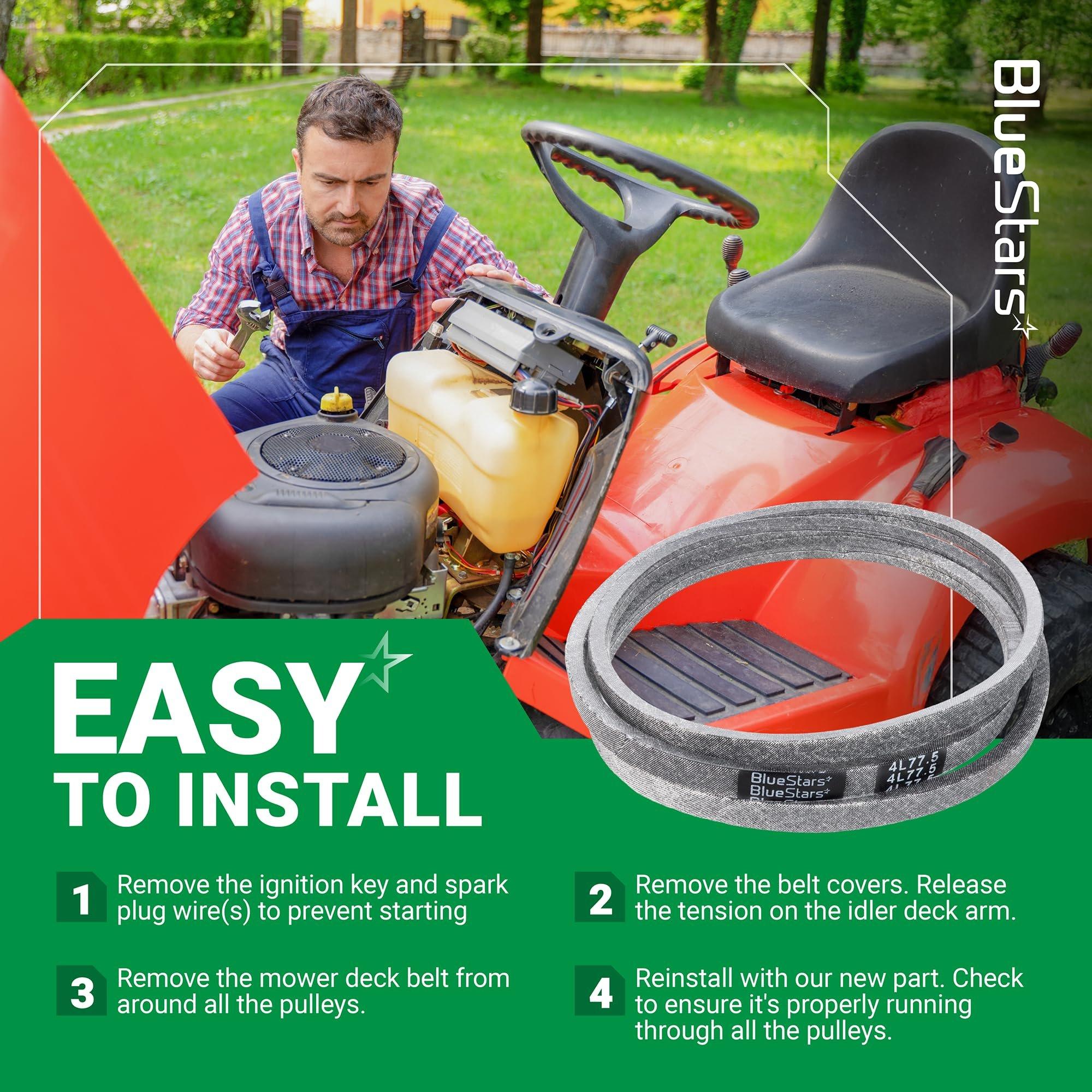 [Lifetime Warranty] 754-04062 954-04062 Deck Belt - for 38-inch MTD Troy Bilt Bolens 13AM762F765 13AM761F065 Yard Machines 13AC762F729 Murray M1338 Huskee 13A276LF031 Lawn Mower | 1/2" x 77.5" image 10