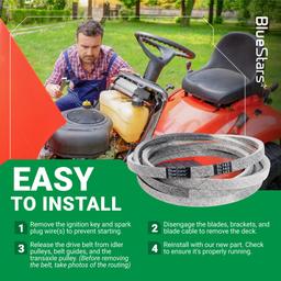 [Lifetime Warranty] 954-04138A Mower Deck Belt - for 54-inch Deck Cub Cadet RZT 54 Craftsman ZTL8000 MTD White Outdoor ZT54 Zero Turn Mowers - Replaces 954-04138 754-04138A 754-04138 | 5/8" x 143" thumbnail 9