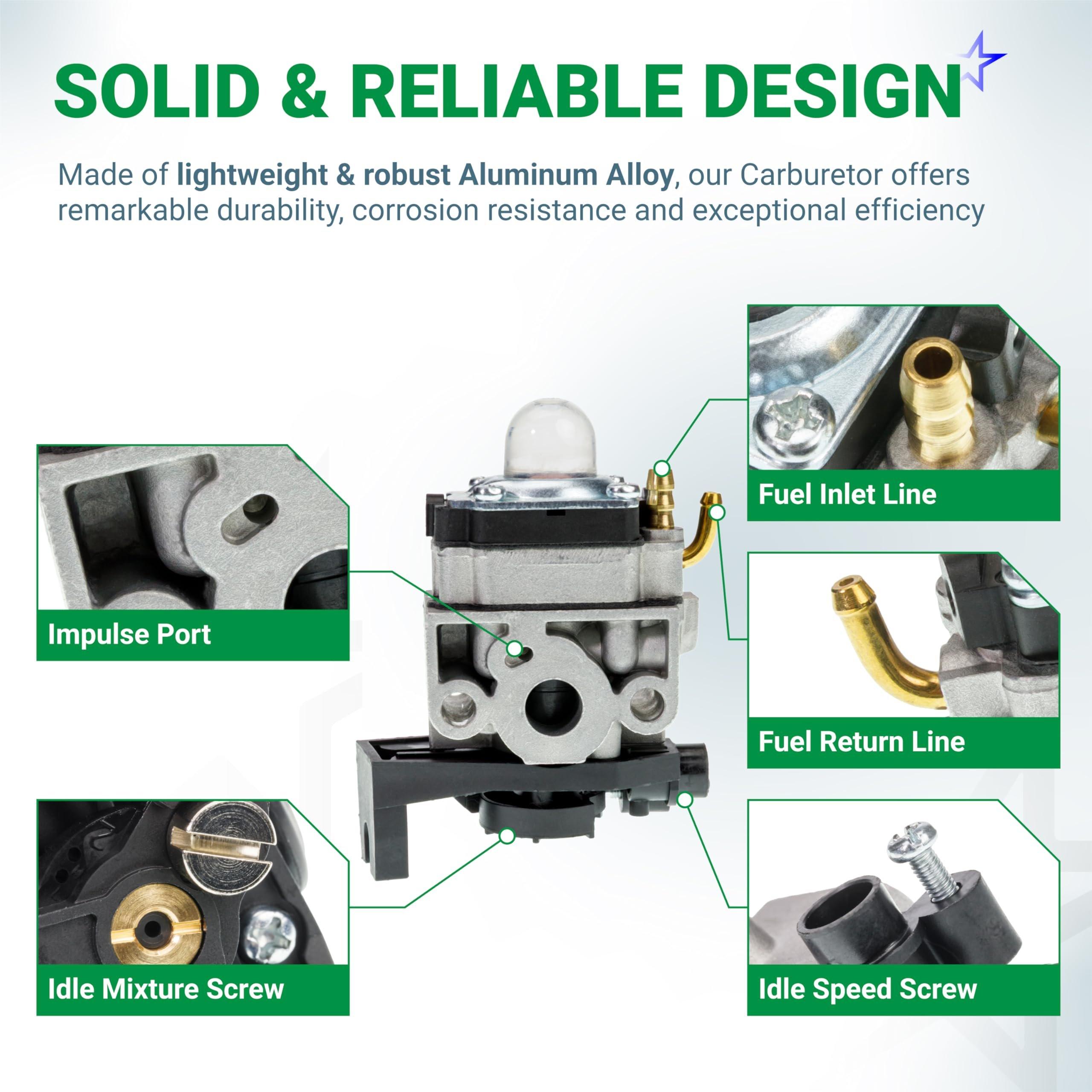 [Lifetime Warranty] GX35 Carburetor Replacement for Honda GX35 GX35NT GX25 GX25N GX25NT Engine HHT35S HHT25S UMK435 String Trimmer Brushcutter - Replaces 16100-ZOZ-034 16100-202-815 Walbro WYB-16C image 5