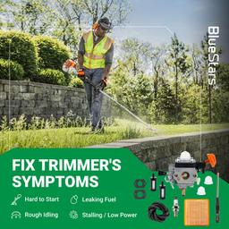[Lifetime Warranty] FS 91 R Trimmer Carburetor Kit - Compatible with STIHL FS91R FS91 FC91 FS111 FC111 KM91R KM111R HT102 FC96 Trimmer Brushcutter 4180-120-0615 Carb thumbnail 9