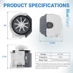 [Lifetime Warranty] 00631200 Dishwasher Drain Pump Motor Assembly Compatible with Bosch Thermador Dishwasher - 631200 Dishwasher Replacement Part PS11704799 AP5972147 1208028 4578287 thumbnail 1