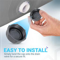 [Lifetime Warranty] P01006 Pool Drain Valve Cap Replacement for Coleman Above Ground Pools - Compatible with P01006 P01010 P6H1158ASS16 - Heavy Duty Leak-Proof Pool Drain Cap with Rubber Seal thumbnail 6