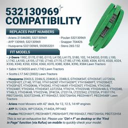 [Lifetime Warranty] [Upgraded Grip120] 532130969 130969 Drive Belt - for Husqvarna YTH24K48 YTH2348 LGT2654 YTH22V46 LGT2554 Craftsman Poulan 592855201 584444701 532 13 09-69 21546080 | 92.45" thumbnail 5
