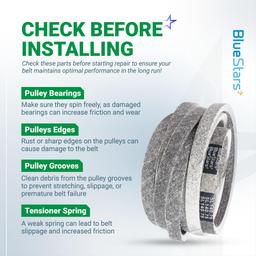 [Lifetime Warranty] 791988 Deck Belt Replacement for 52-inch Deck Hustler Raptor Zero Turn Mowers 52" 931899 932004US 933077 934414 934513US 934794 934802 935759 117164 EX 124379 | 5/8" x 140-3/4" thumbnail 8