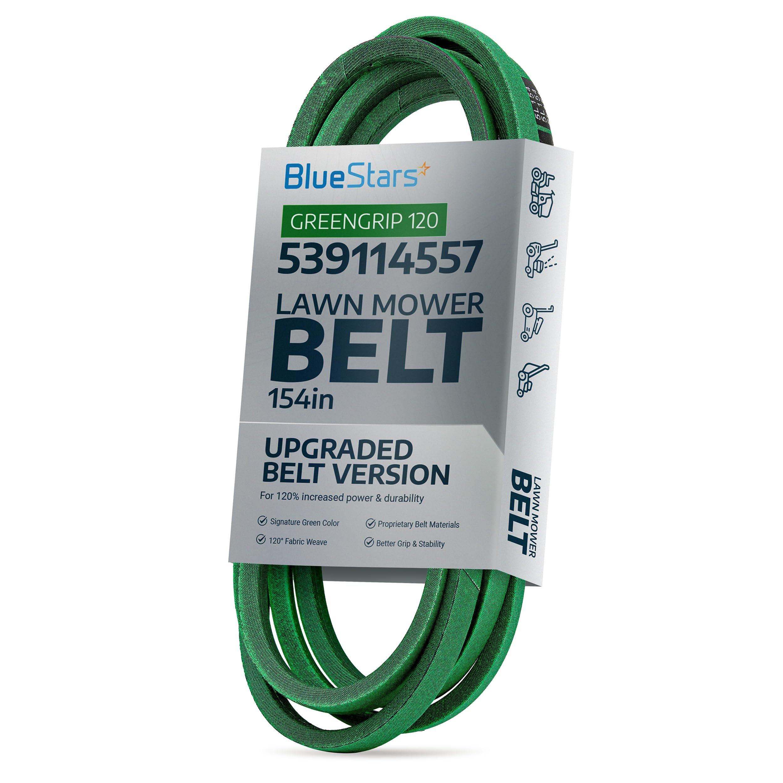 [Upgraded Grip120] BlueStars 539114557 Deck Belt for 52" 54" Deck Husqvarna Z254 RZ5424 Z5426 Poulan Jonsered Dixon Zero Turn Mowers - Replaces 539114557 1-653368 653368 | Aramid Cord | 5/8" x 154" image 0