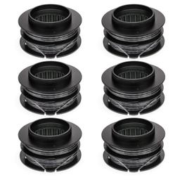 [Lifetime Warranty] SB00L00 String Trimmer Replacement Spool - Compatible with Greenworks 60V 80V ST60V ST60V-T0 ST80L200-0.08 Inch Dual Line Trimmer Refill for Greenworks Part 2906302 2901619 - Pack of 6 thumbnail 0