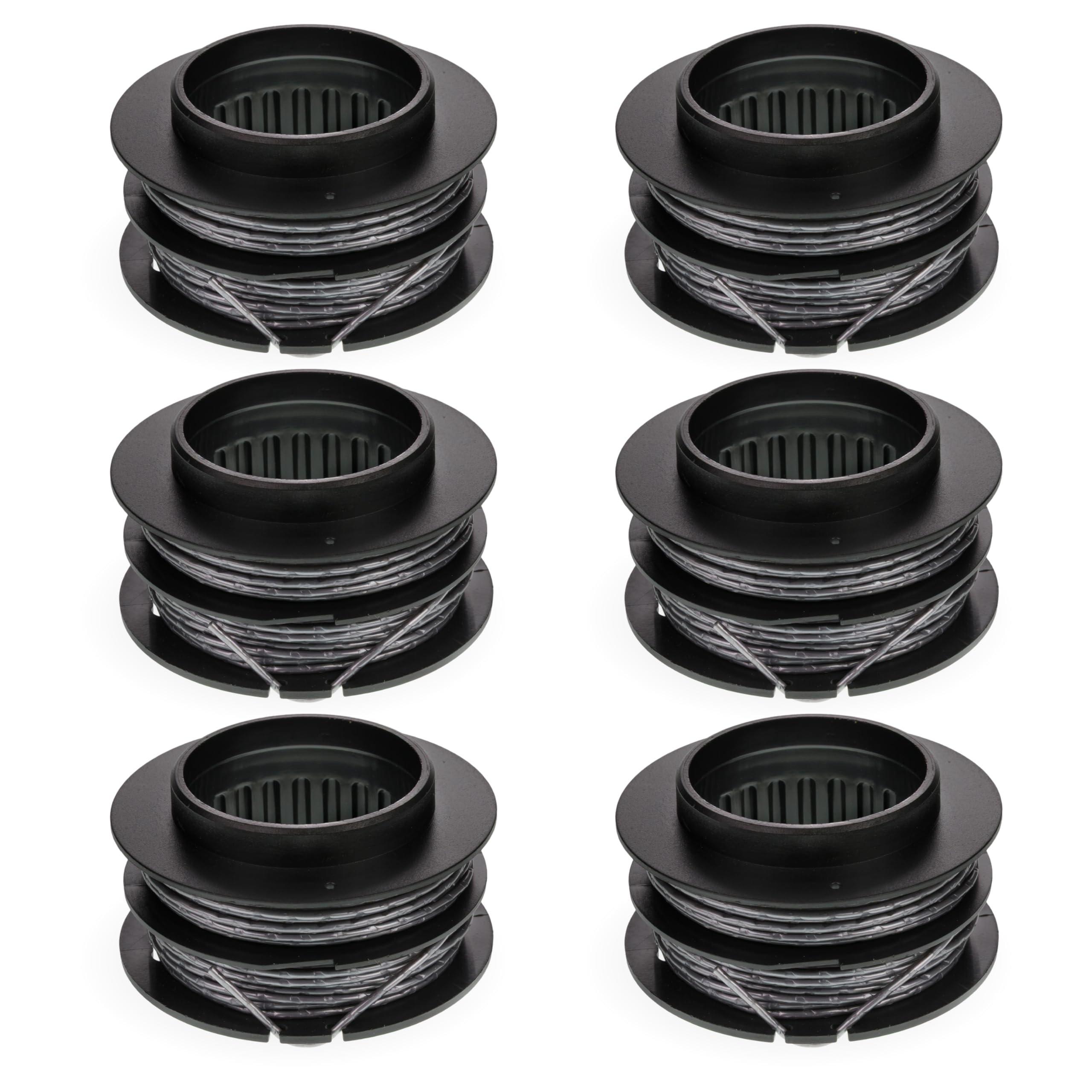 [Lifetime Warranty] SB00L00 String Trimmer Replacement Spool - Compatible with Greenworks 60V 80V ST60V ST60V-T0 ST80L200-0.08 Inch Dual Line Trimmer Refill for Greenworks Part 2906302 2901619 - Pack of 6 image 0