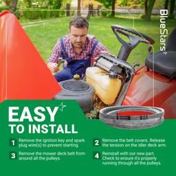 [Lifetime Warranty] 954-0349 Deck Belt - for 46-inch Cub Cadet 1180 1212 1800 Troy-Bilt Super Bronco 14AB809H063 MTD Toro LX460 - Replaces 754-0349 112-0317 Lawn Mower | 1/2” x 79” thumbnail 9