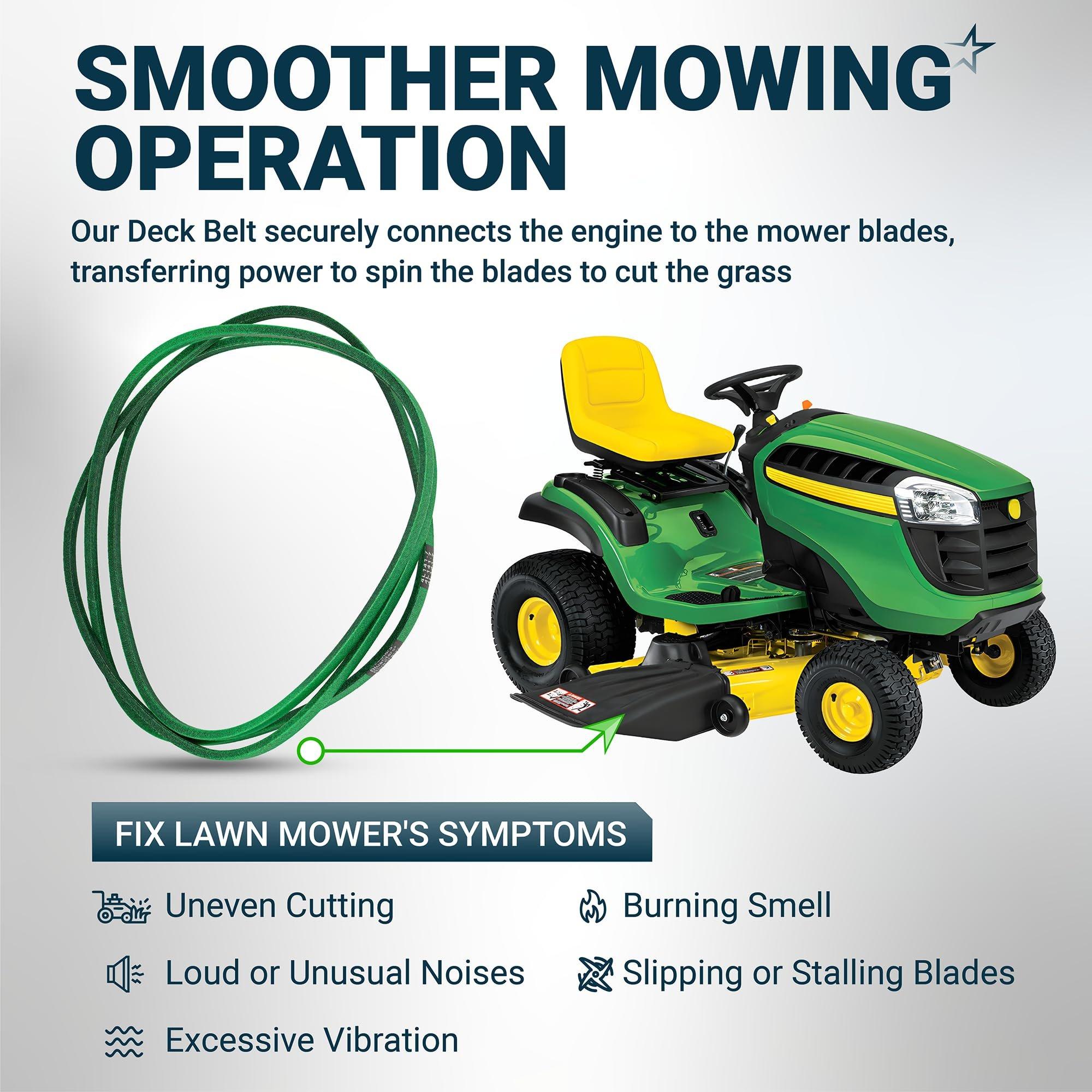 [Lifetime Warranty] [Upgraded Grip120] GX21833 Mower Deck Belt - Fits 48 Inch Deck J-Deere 145 D140 D150 D155 D160 L120 L130 LA130 LA140 LA145 LA155 LA165 Z200 Z255 Z300 Z355E GX20571 | 1/2" x 141.7" image 8