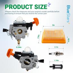[Lifetime Warranty] FS 91 R Trimmer Carburetor Kit - Compatible with STIHL FS91R FS91 FC91 FS111 FC111 KM91R KM111R HT102 FC96 Trimmer Brushcutter 4180-120-0615 Carb thumbnail 3