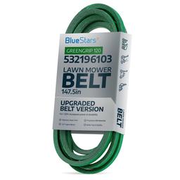 [Upgraded Grip120] BlueStars 196103 Mower Deck Belt - for 54" Deck Husqvarna 532196103 587686701 LGT2654 GTH2654 YTH24V54 GT 54 Ariens 21546382 AYP Craftsman 33155 | Aramid Cord |147.5" thumbnail 0