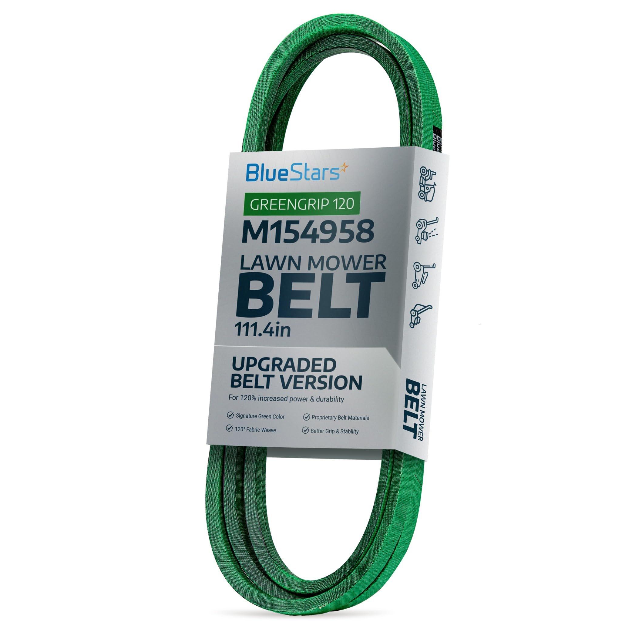 [Lifetime Warranty] [Upgraded Grip120] M154958 Secondary Deck Belt for 48 Inch Mower Deck J-Deere GT235 X300 X320 345 325 180 245 265 GX345 LX280 GT275 - Replaces 954-04055 754-04055 | 5/8" x 111.4" image 0