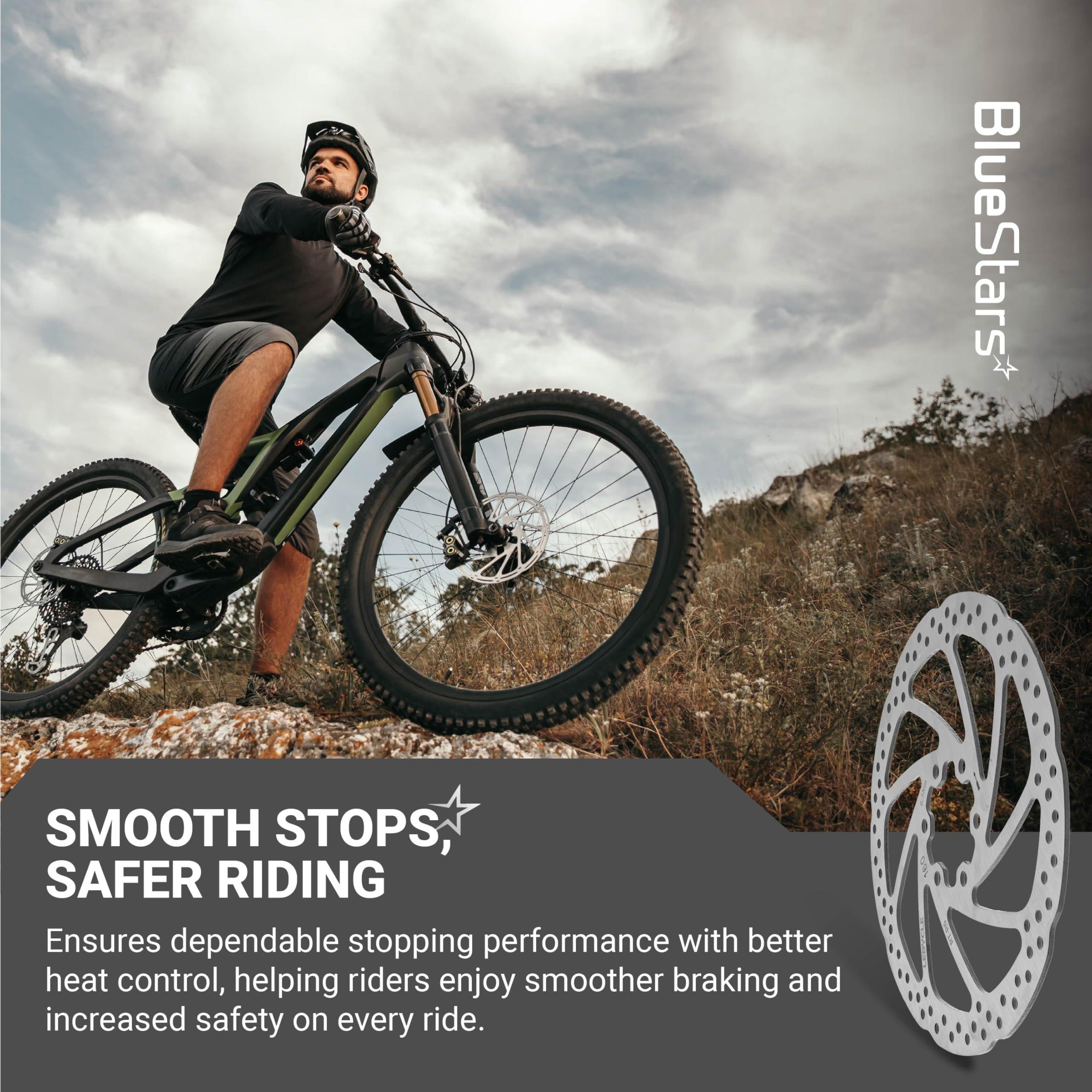 [Lifetime Warranty] 160mm Disc Brake Rotor Stainless Steel Bike Disc Brake Rotor with 6 Bolts - Fit for Road Bike Mountain Bike MTB BMX - Pack of 2 image 4