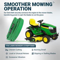 [Lifetime Warranty] [Upgraded Grip120] GX20072 Deck Belt Replacement for 42 Inch Deck John Deere D105 E100 LA105 LA110 LA120 GY20570 Belt | 1/2“ x 104” thumbnail 8