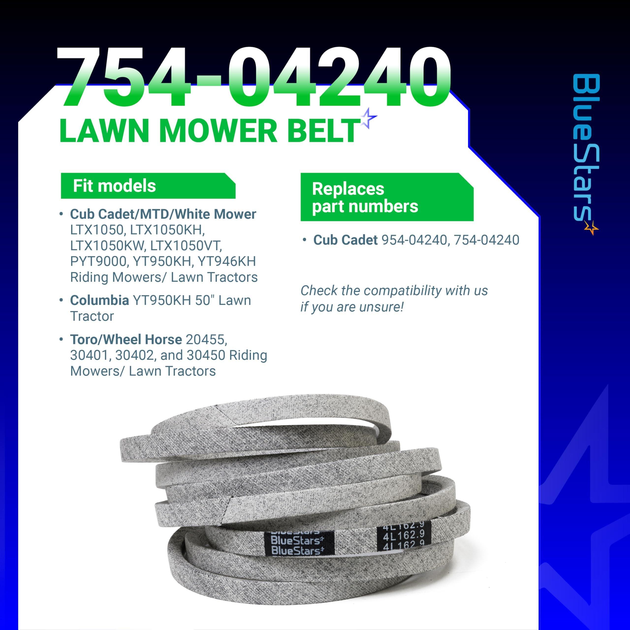 [Lifetime Warranty] 754-04240 954-04240 Mower Deck Belt - for 50” Deck Cub Cadet LTX 1050 LTX1050VT SLTX1050 MTD Craftsman | 162.9" x 0.5" image 3
